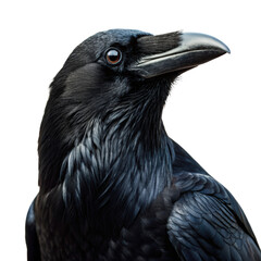 Head portrait of a crow bird on png crow png bird png head portrait png animal png wild png transparent background
