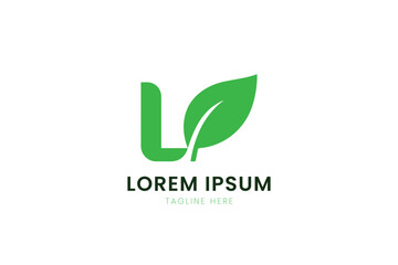 Minimalist green leaf logo design simple modern nature symbol for branding and business concepts