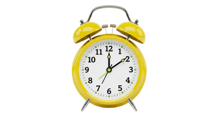 Isolated yellow clock