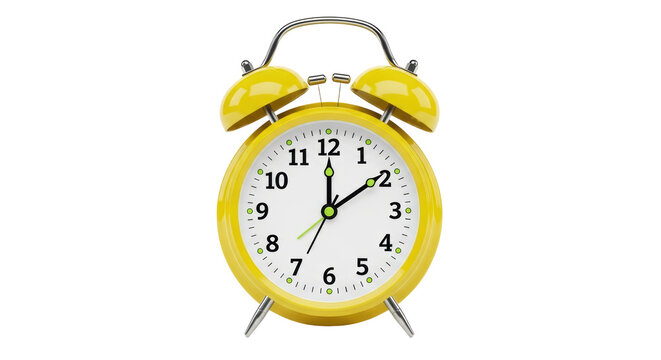 Isolated yellow clock