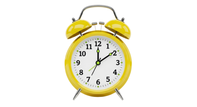 Isolated yellow clock