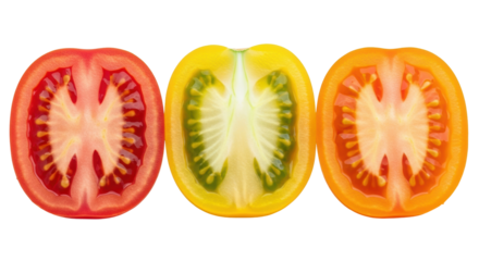 Isolated Sliced Tomatoes