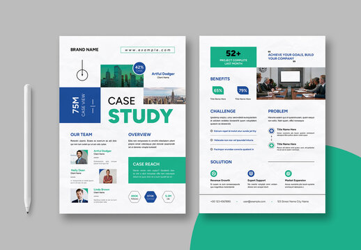 Unique Case Study Template Layout