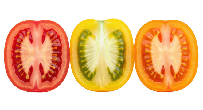 Isolated Sliced Tomatoes