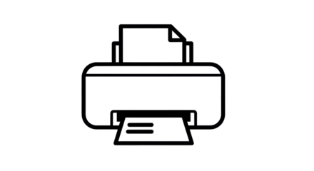 Isolated Printer Icon Outline