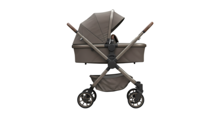 Crossroads of Childhood A Striking Visual of a Baby Stroller on transparent background
