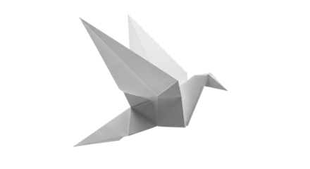 Isolated Origami Dove