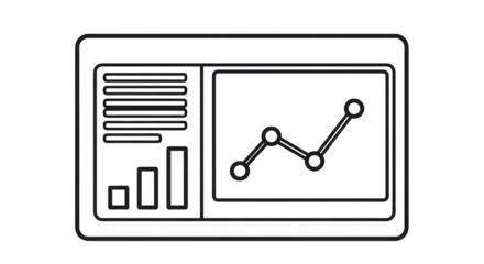 Isolated Chart Graph on Screen