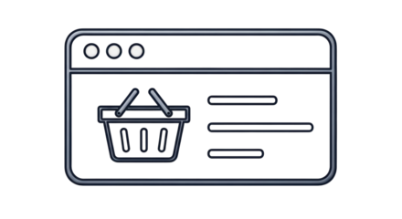 Isolated Shopping Basket Icon