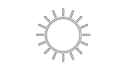Isolated Sun Symbol