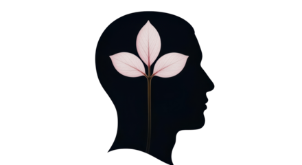 Isolated Head with Leaf Tree
