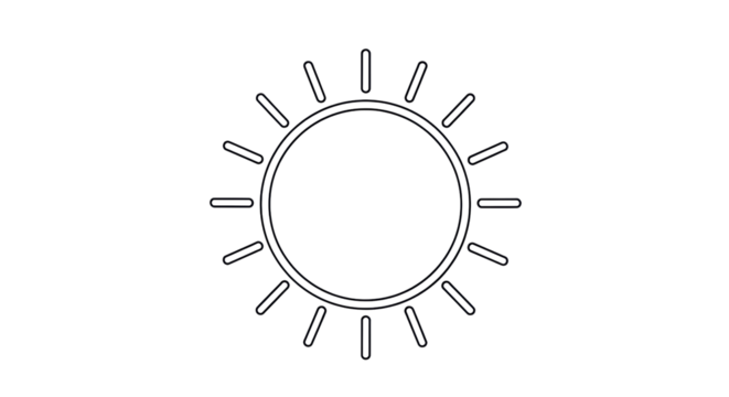 Isolated Sun Symbol - Powered by Adobe