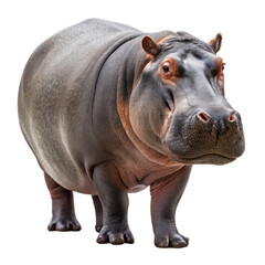Naklejka premium Hippopotamus side view on png hippopotamus png side view png hippo png animal png wildlife png transparent background