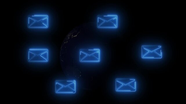 Envelope mail icon. Email message sign. Internet letter symbol. Linear outline icon. Vector