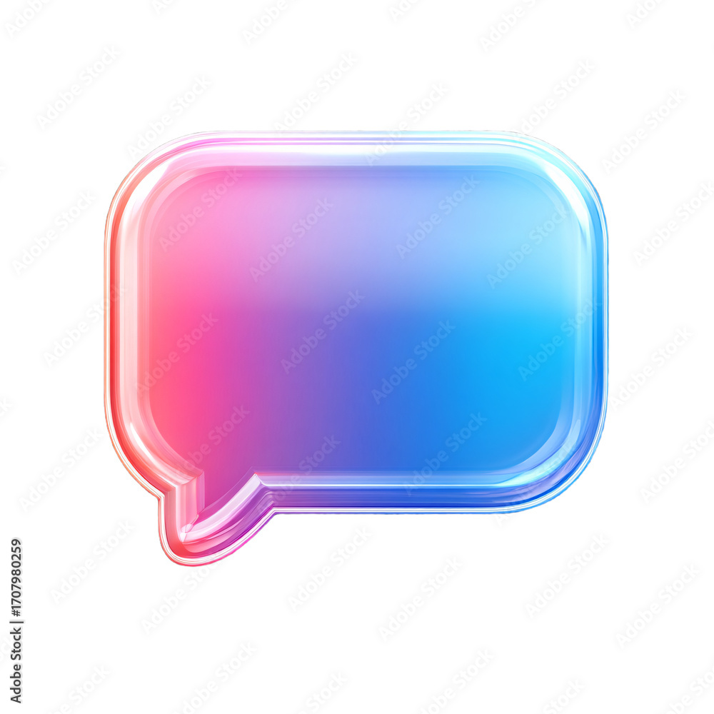 Poster gradient speech bubble isolated on transparent background