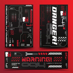 y2k cyberpunk sci-fi gaming futuristic icon HUD for ux ui set collection template, 2d illustration rendering vector element, sticker for poster banner and decals 