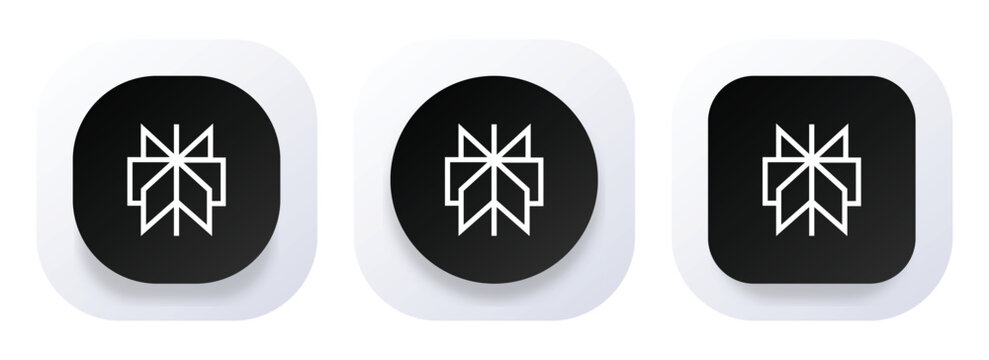 Three Perplexity AI Logos Abstract Vector Icon Buttons