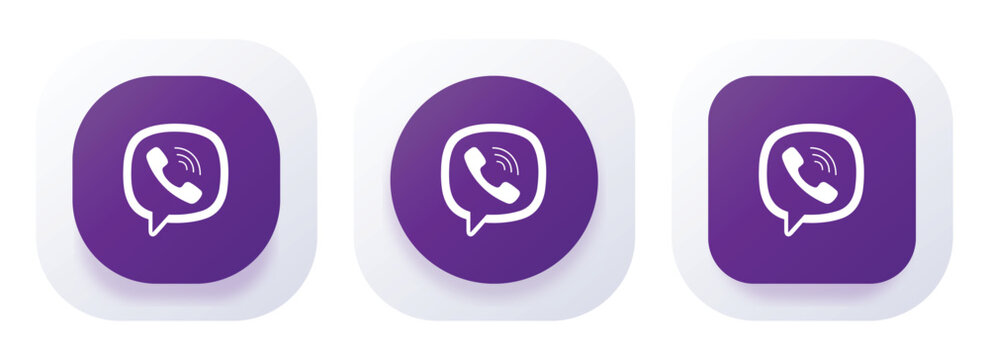 Viber Logos Vector Illustration App Icons Communication Symbols