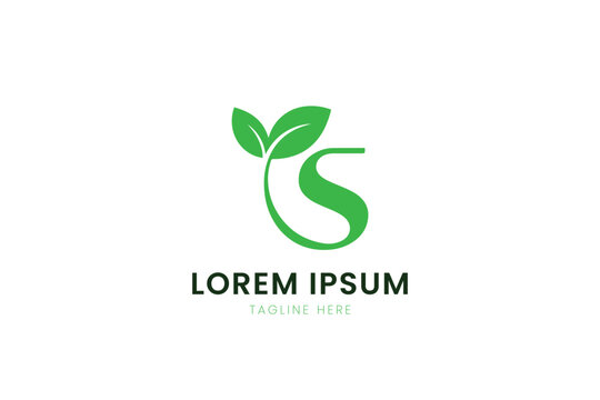 Minimalist green leafy s logo design for eco-friendly brands