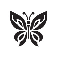 2d butterfly logo with white background