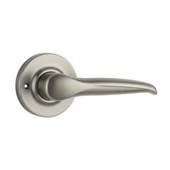 Elegant Satin Nickel Interior Door Lever Modern Design for Home Improvement on transparent background