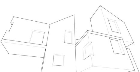 abstract architecture concept building 3d