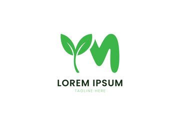 Minimalist green leaf logo design for businesses promoting nature and sustainability