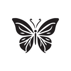 2d butterfly logo with white background