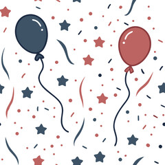 New Year vector seamless pattern