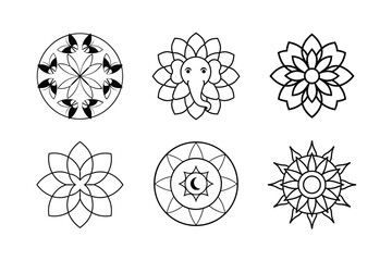 set of mandala