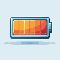 Illustration of a Battery Icon Depicting Energy Levels in a Gradient Design