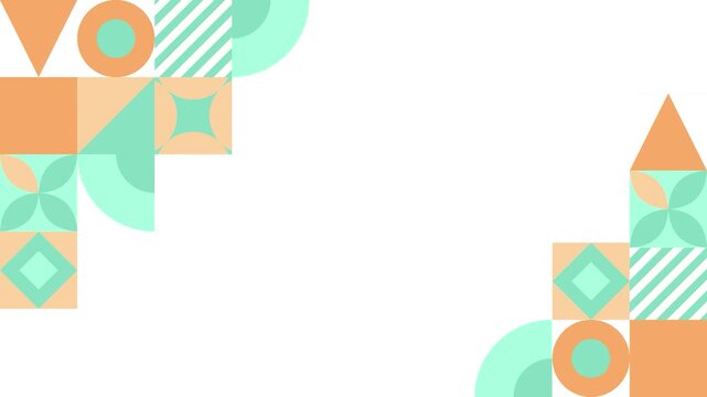 Geometric Harmony Abstract Background Design with Triangle and Circle Shapes.