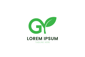 Minimalist green g leaf logo symbol for eco-friendly businesses and nature brands