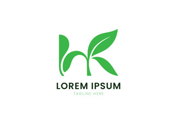 Minimalist green leaf logo design for nature and eco-friendly brands organic growth concept