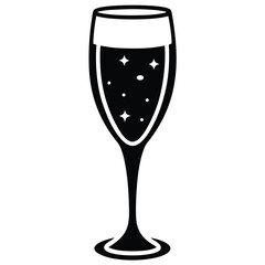 champagne glass vector icon