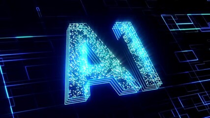 binary code technology AI symbol artificial intelligence  - Powered by Adobe