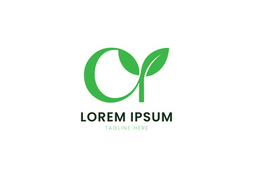 Minimalist green leaf logo design subtle curves nature inspired graphic element