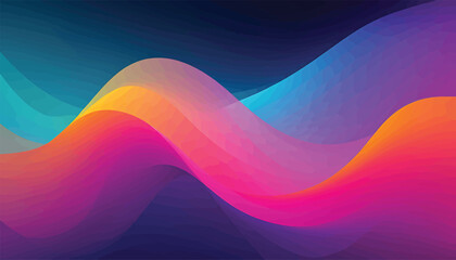 Modern abstract background with vibrant spectral waves and flowing liquid shapes, a colorful digital illustration