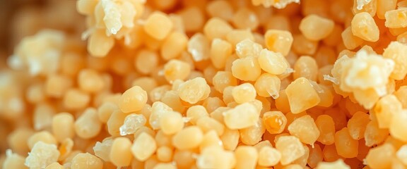 Microscopic view of starch granules, showing size, shape, and structure,  magnification,  detail