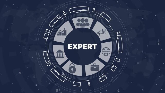 expert digital interface concept for business and consulting.