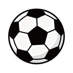 Fototapeta premium A classic soccer ball with its iconic black and white hexagonal pattern, perfect for sports and team-related content.