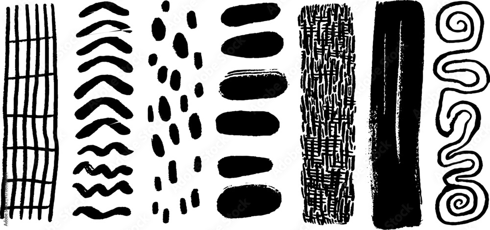 Aufkleber abstract line patterns with vertical and diagonal stripes for artistic design