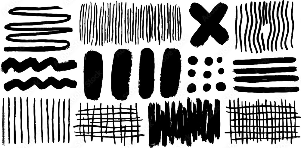 Poster abstract line pattern collection with vertical stripes and diagonal elements for creative designs
