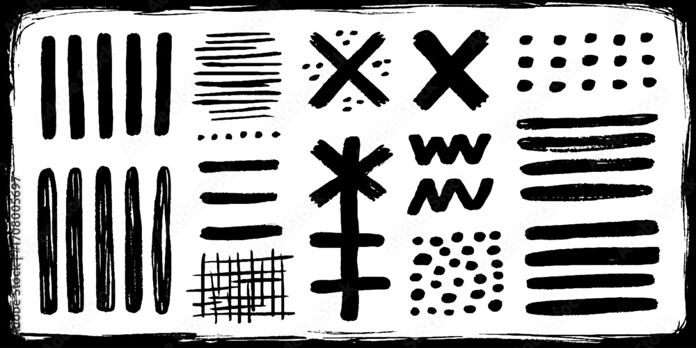 Poster creative line patterns with vertical stripes and diagonal designs for artistic backgrounds