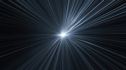 An abstract representation of a bright light source radiating thin blue streaks,
