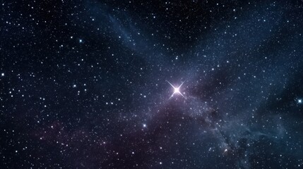 A Cross Formed by Stars in the Night Sky