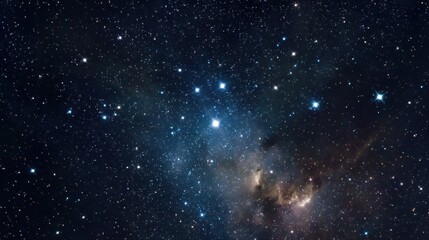 A Cross Formed by Stars in the Night Sky