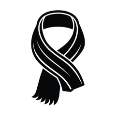 scarf silhouette vector icon