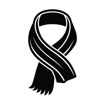 black scarf simple design clip art preview
