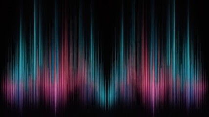 Fototapeta premium Symmetrical Glowing Lines Creating Aurora Borealis Effect